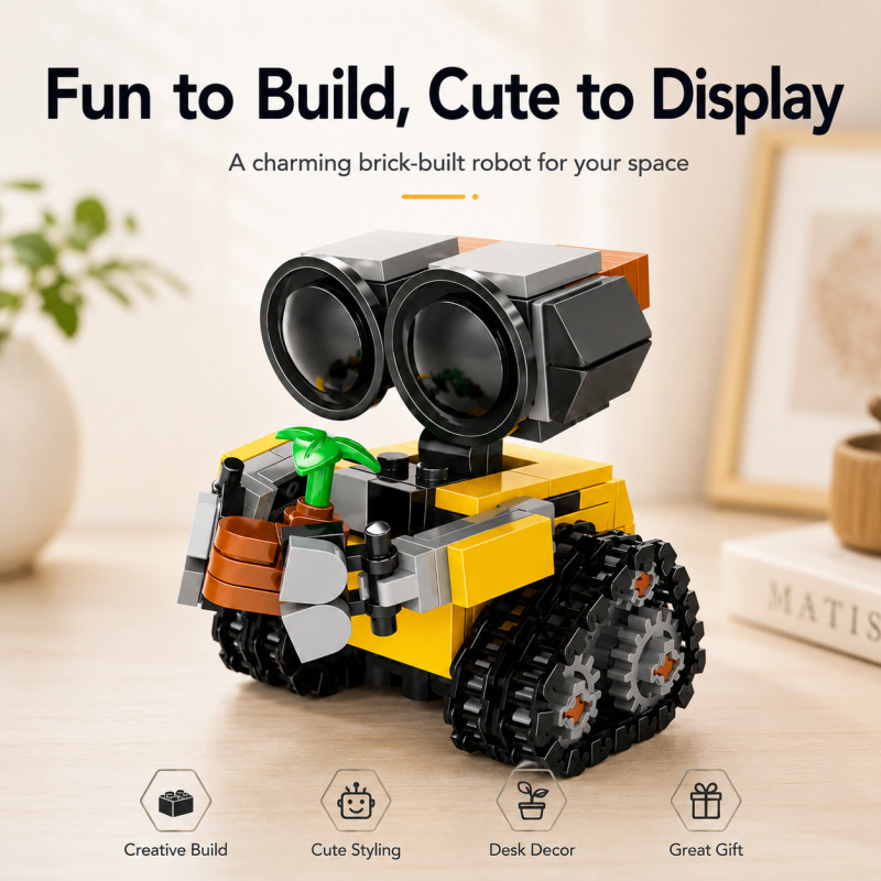 Model Kit Display - Mini Zestaw Klocków do Budowy Robota,