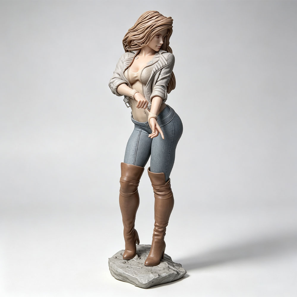 Model Kit Hg - 1/24 Realistyczna, modna figurka damy, miniaturowy