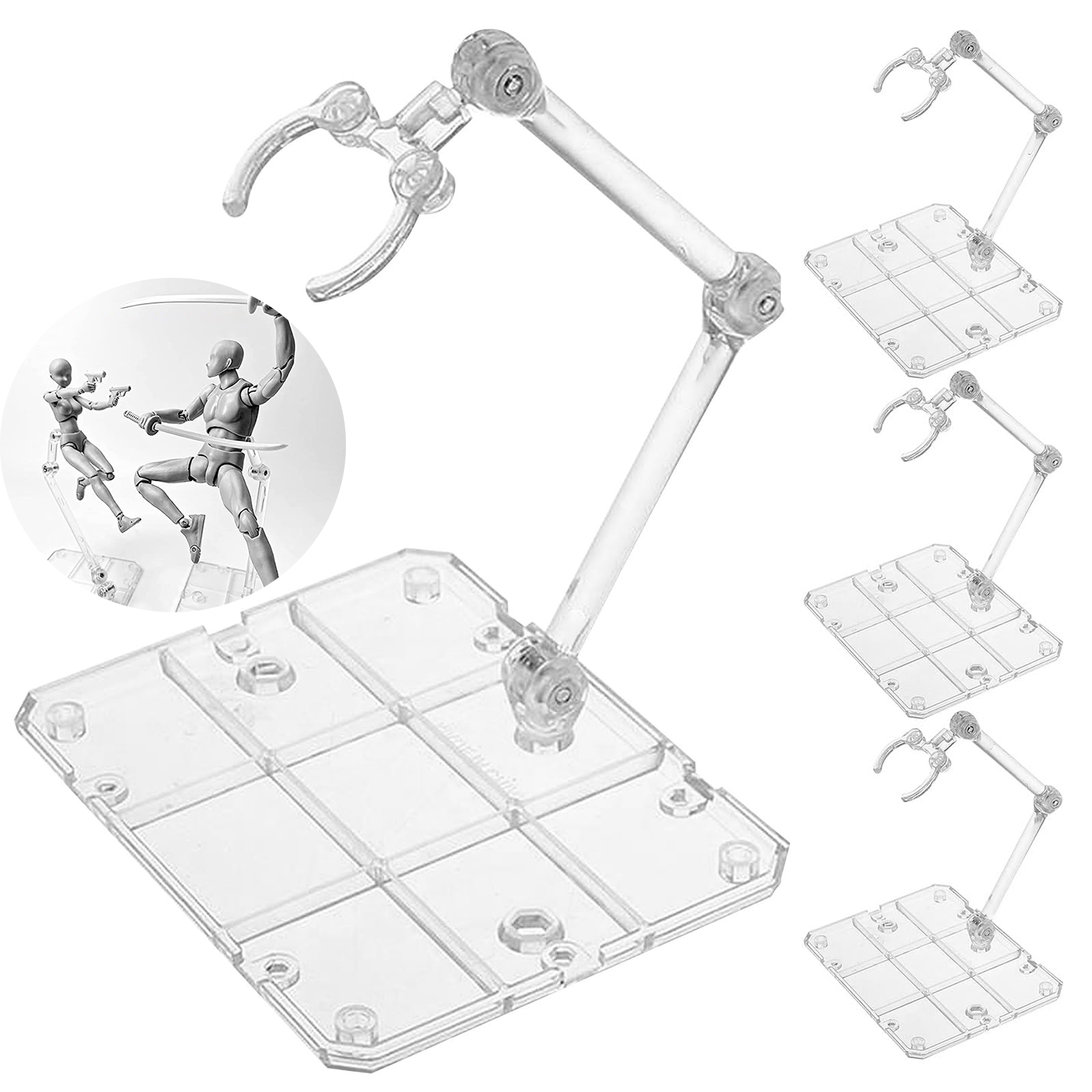 Model Kit Hg - Przezroczysty stojak na figurki akcji, montażowy