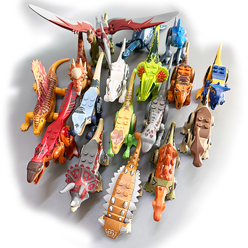 Model Kit Jurassic Park - Zestaw Klocków Jurassic Dino, Mini Figurki