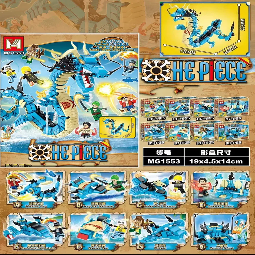 Model Kit Ikaruga - 8w1 Klocki Konstrukcyjne One Piece Niebieski