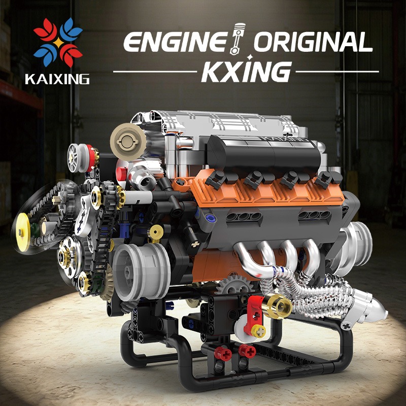 K96215 767PCS Model silnika V8 – Model Kit Engine V8 recenzja i cena