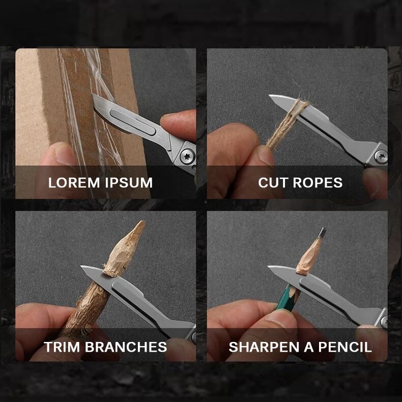 Nóż składany Nóż kieszonkowy z – Hobby Knife Blade recenzja i cena