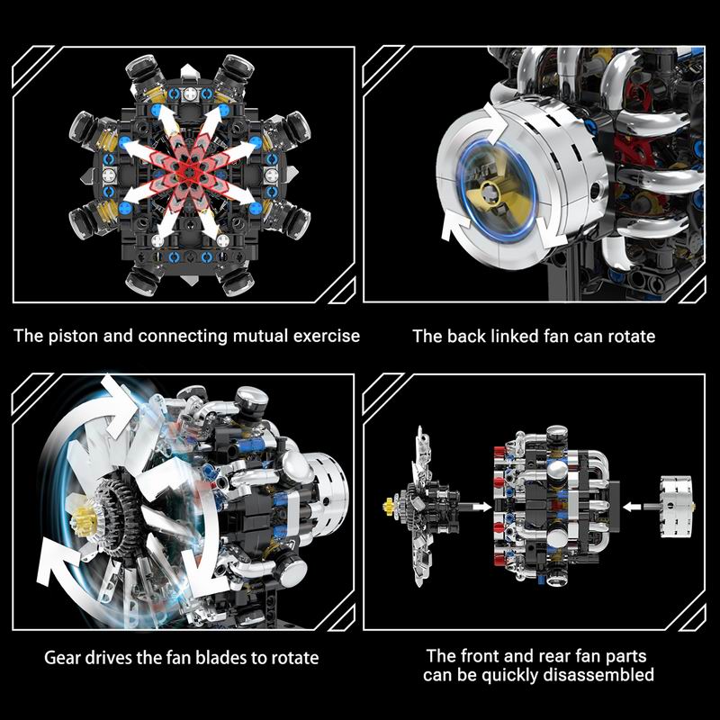 G8910 Silnik lotniczy V8, 558  – Model Kit Engine V8 recenzja i cena