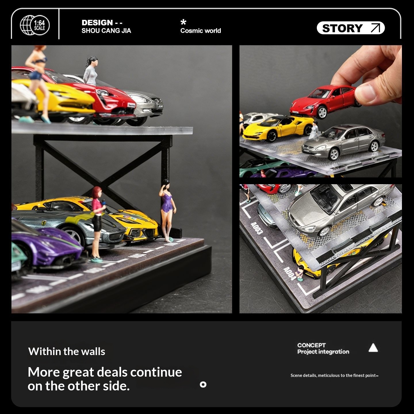 Diorama parkingu dwupiętrowego – Model Kit Display recenzja i cena