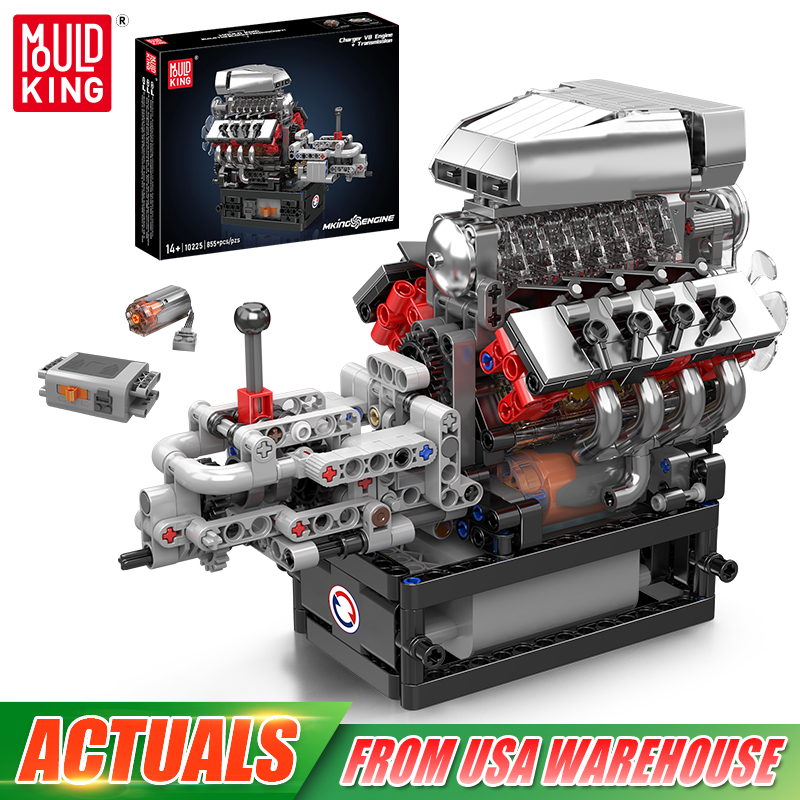 Mould King 10225 Techniczny Si – Model Kit Engine V8 recenzja i cena